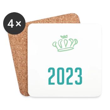 Vienna 2023 Wien Krone - Untersetzer (4er-Set) - Weiß - Vorne
