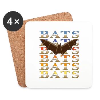 FLEDERMÄUSE BATS - Coasters (set of 4) - white - Front