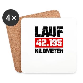 Laufen Sie 26,2 Meilen Marathon Herausforderung - Untersetzer (4er-Set) - Weiß - Vorne