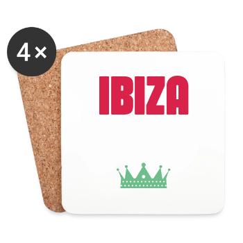 Ibiza 2023 Krone - Coasters (set of 4) - white - Front