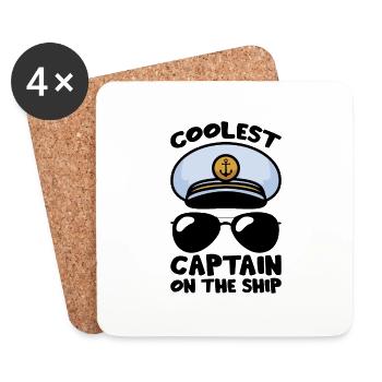 Croisières en famille - Dessous de verre (lot de 4) - blanc - Devant