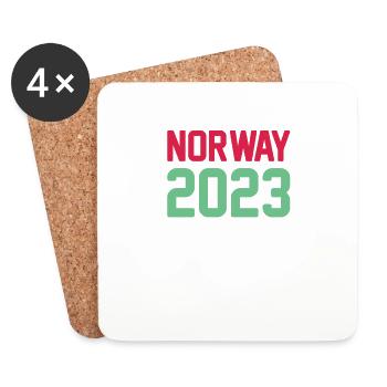 Norway 2023 Krone - Untersetzer (4er-Set) - Weiß - Vorne
