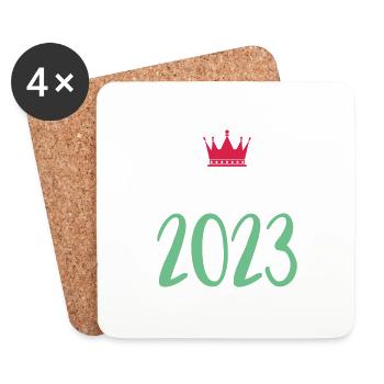 Mallorca 2023 - Untersetzer (4er-Set) - Weiß - Vorne