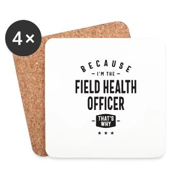 Field Health Officer - Coasters (set of 4) - white - Front