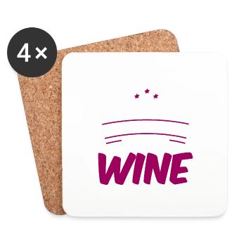 Il n’est jamais trop tôt pour Wine 4 - Dessous de verre (lot de 4) - blanc - Devant