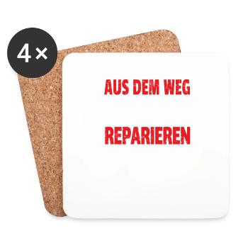 Heimwerker Geschenkidee Handwerker - Untersetzer (4er-Set) - Weiß - Vorne