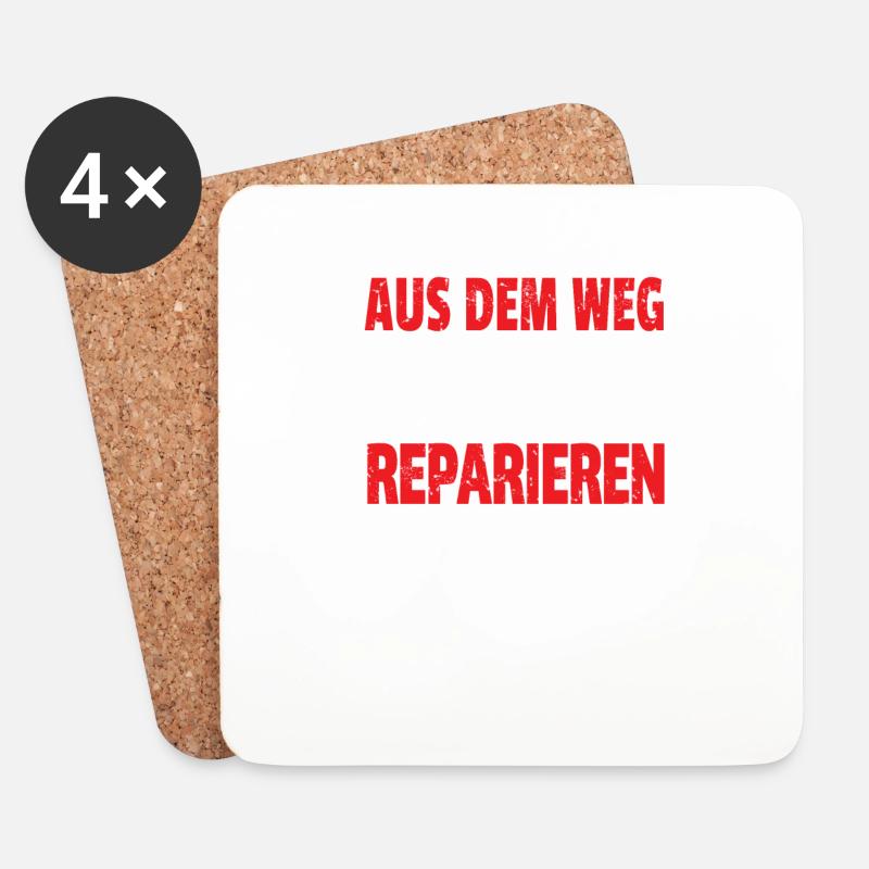 Heimwerker Geschenkidee Handwerker - Untersetzer (4er-Set) - Weiß