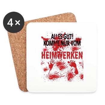Heimwerker Geschenkidee Handwerker - Untersetzer (4er-Set) - Weiß - Vorne
