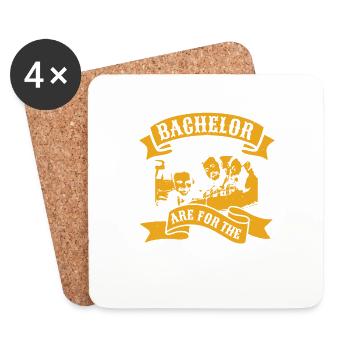 LES ENTERREMENTS DE VIE DE GARÇON SONT POUR LES GARS MARIÉS 2 - Dessous de verre (lot de 4) - blanc - Devant