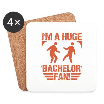 I AM A HUGE BACHELOR FAN - Coasters (set of 4) - white - Front