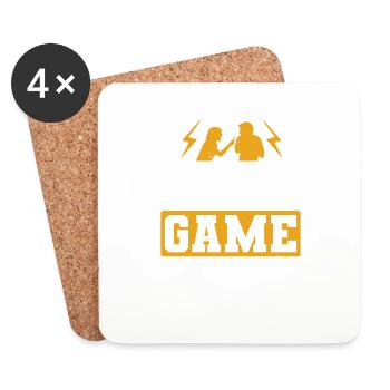 BRÄUTIGAM SPIEL VORBEI - Untersetzer (4er-Set) - Weiß - Vorne
