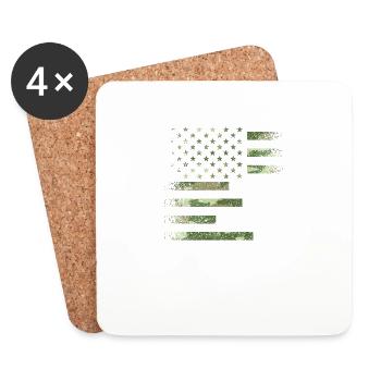 Mari Papa Protecteur Héros Fête des pères Anniversaire - Dessous de verre (lot de 4) - blanc - Devant