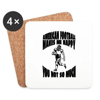 Football Player Football Coach American Football - Coasters (set of 4) - white - Front