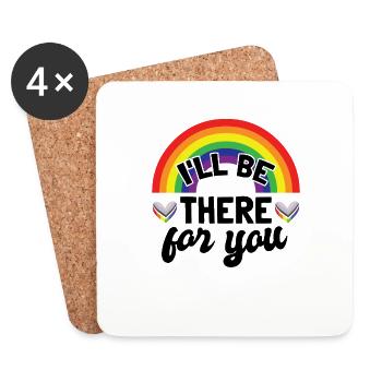 LGBTQ - Untersetzer (4er-Set) - Weiß - Vorne