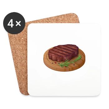 Ist das Fleisch Vegan? White - Untersetzer (4er-Set) - Weiß - Vorne