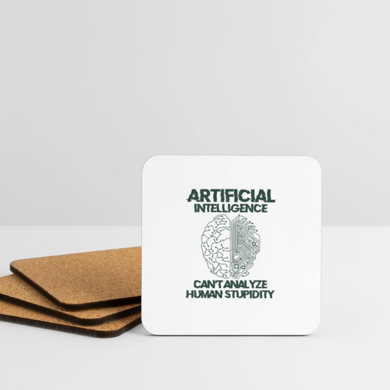 Artificial Intelligence Programmer Brain Human Coasters (set of 4)