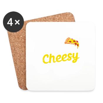 Ich würde Ihnen einen Witz über Pizza erzählen - Untersetzer (4er-Set) - Weiß - Vorne