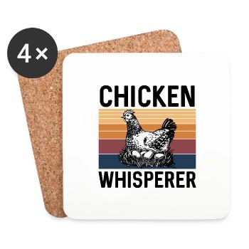 Chicken Whisperer - Coasters (set of 4) - white - Front