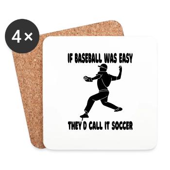 Baseball Baseballteam Baseballer Baseballspieler - Untersetzer (4er-Set) - Weiß - Vorne