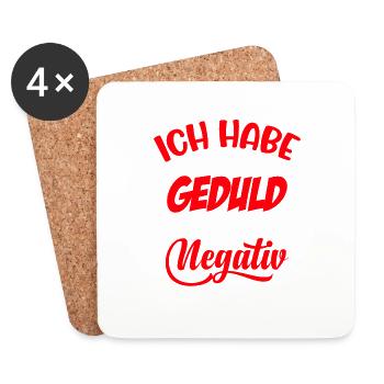 Ich habe meine Geduld testen lassen - war Negativ - Untersetzer (4er-Set) - Weiß - Vorne
