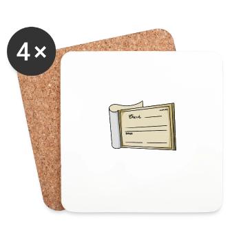 Funny Recession Joke Budget Cuts Sarcastic Humor - Coasters (set of 4) - white - Front