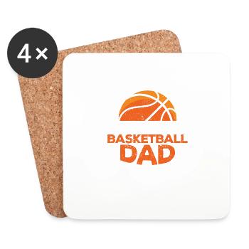 Ich schreie nicht, das ist nur meine Basketball - Untersetzer (4er-Set) - Weiß - Vorne