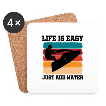 Life Is Easy, Just Add Water 2 - Untersetzer (4er-Set) - Weiß - Vorne