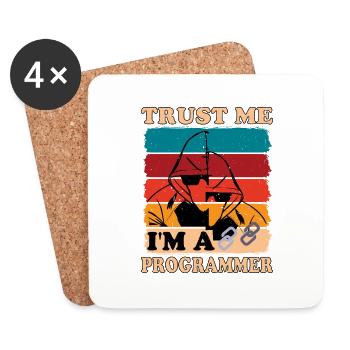 Trust Me I'm A Programmer 2 - Untersetzer (4er-Set) - Weiß - Vorne