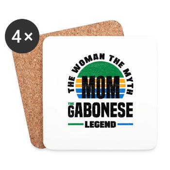 Gabonese Gabon Gabonese Flag Mothers Day - Coasters (set of 4) - white - Front