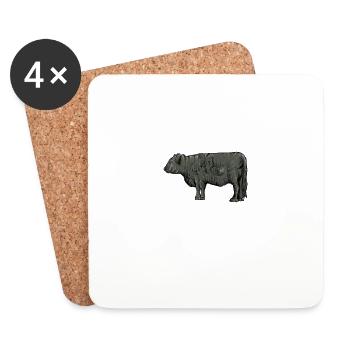 Galloway Rind I Schottland Rinderzucht Geschenk - Untersetzer (4er-Set) - Weiß - Vorne