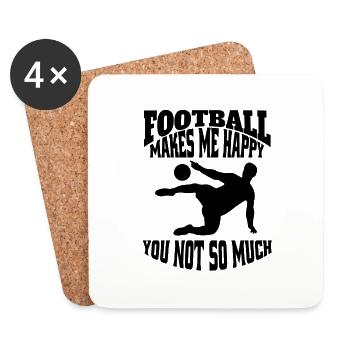 Fußballmannschaft Fußballdesign Fußballspieler - Untersetzer (4er-Set) - Weiß - Vorne