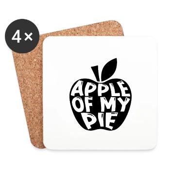 Apple Of My Pie Cooking Pastries Apple Pie Lover - Coasters (set of 4) - white - Front