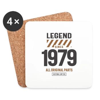 Legend Since 1979 44th birthday - Coasters (set of 4) - white - Front