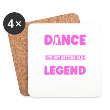 Dance Teacher I'm Becoming A Legend - Coasters (set of 4) - white - Front
