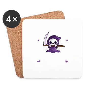 Funny Grim Reaper, Inspire My Inner Reaper, Goth - Untersetzer (4er-Set) - Weiß - Vorne