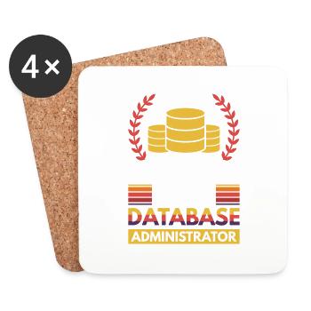 World's Best Database Administrator - Coasters (set of 4) - white - Front