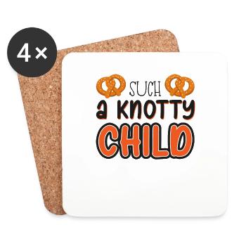 So ein knorriges Kind - Untersetzer (4er-Set) - Weiß - Vorne