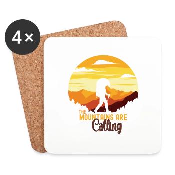 The Mountains Are Calling - Coasters (set of 4) - white - Front