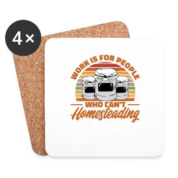 People who can't homestead Canning Gesc - Coasters (set of 4) - white - Front