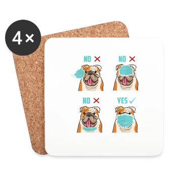 English Bull - Coasters (set of 4) - white - Front