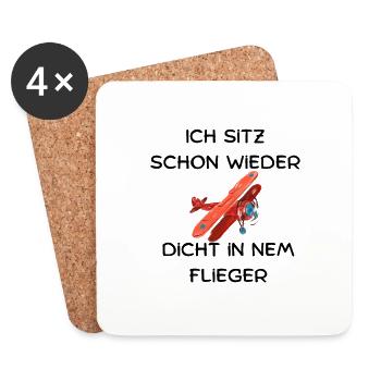 Auf nach Mallorca! Für Malle Fans - Partydesign! - Untersetzer (4er-Set) - Weiß - Vorne