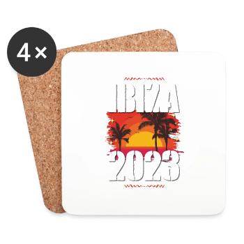 Ibiza 2023 - Untersetzer (4er-Set) - Weiß - Vorne