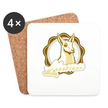 Lor Llama fans - Coasters (set of 4) - white - Front