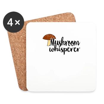 Mushroom Picker Mushroom Mushroom Hunters Mushroom Lovers Mushroom Farm - Coasters (set of 4) - white - Front
