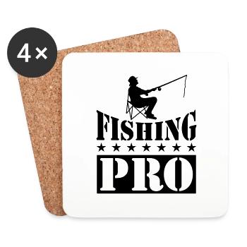 fishing pro - Untersetzer (4er-Set) - Weiß - Vorne