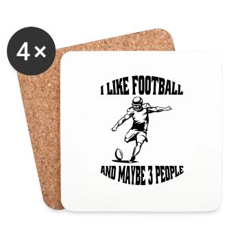 Football Player Football Coach American Football - Coasters (set of 4) - white - Front