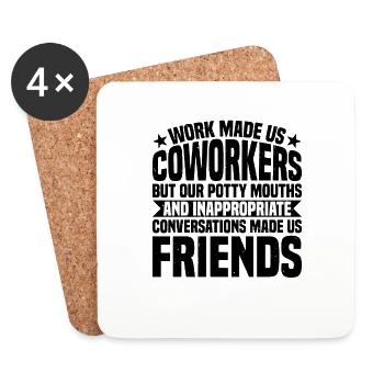 Our Inappropriate Conversations Made Us Friends 7 - Coasters (set of 4) - white - Front