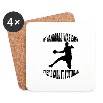 Joueur de handball Fan de handball Handball Équipe de handball - Dessous de verre (lot de 4) - blanc - Devant