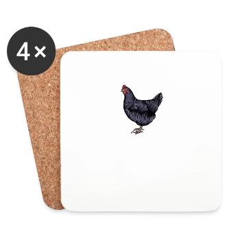 Maran Huhn I Henne Ei Hahn Motiv für Hühnerhalter - Untersetzer (4er-Set) - Weiß - Vorne