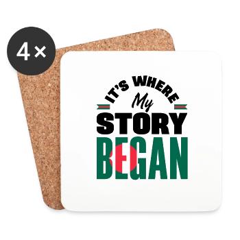 Bangladeshi Bangladesh Bangladeshi Flag Quote - Coasters (set of 4) - white - Front